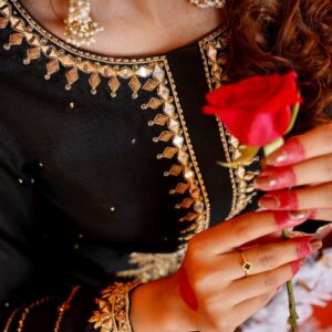 EID COLLECTION' 23 ( BLACK LOOM NET DRESS ) - Image 2