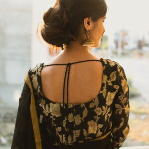BLACK JAMAWAAR SAREE - Image 4