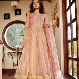 KHAZAIN ( ROSE PINK JAMAWAAR LEHANGA )