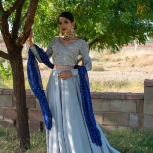 GREY LEHANGA CHOLI