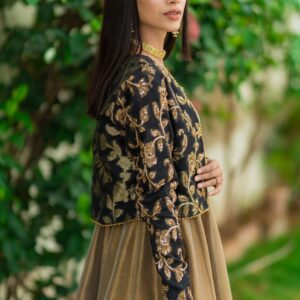 BRONZE LAMA KOTI DRESS - Image 5