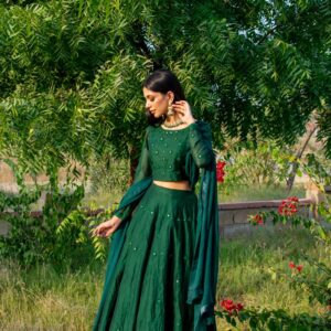 GREEN LEHANGA CHOLI