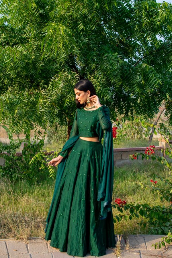 GREEN LEHANGA CHOLI