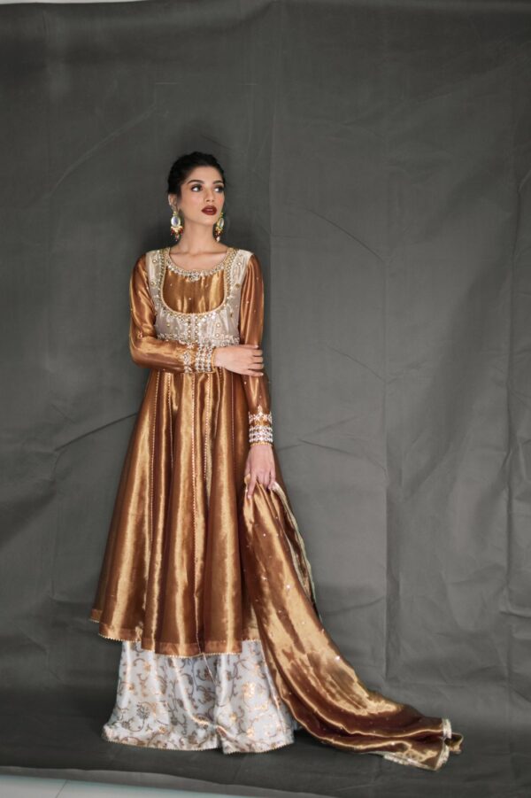 ANTIQUE GOLD LAMA DRESS