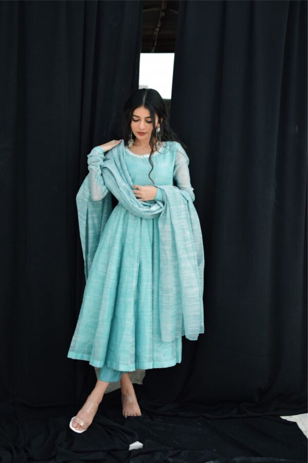 SKY BLUE KHADDI PISHWAS