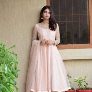 Powder pink  organza dress