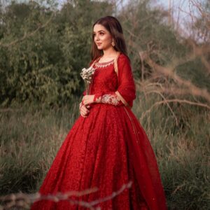 RED CAPARISON DRESS