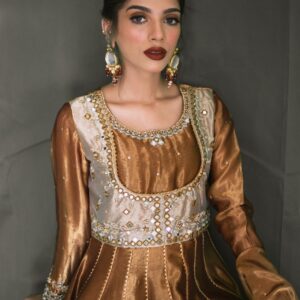 ANTIQUE GOLD LAMA DRESS - Image 3