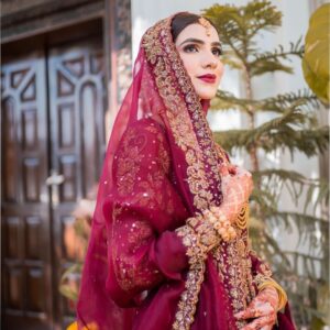 BURGUNDY BRIDAL DRESS - Image 2