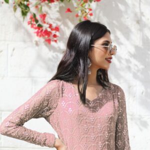 PASTEL PINK CHIKEN KARI DRESS - Image 4