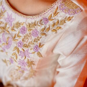 EID COLLECTION'23 ( WHITE/LILAC DRESS ) - Image 2