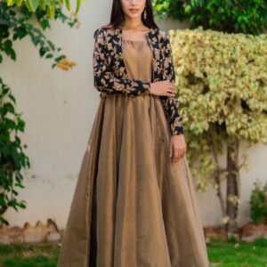 BRONZE LAMA KOTI DRESS