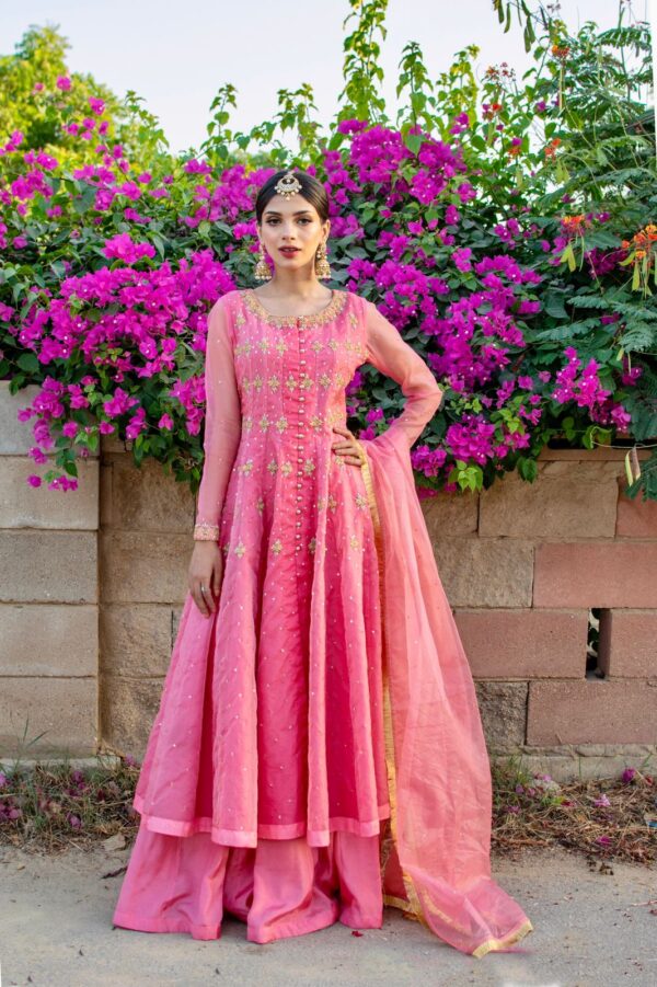 PINK HANDWORK DRESS
