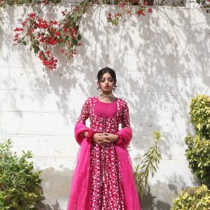 RUBY EMBRIODED PISHWAS
