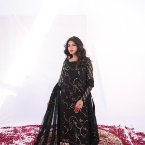 EID MEETHI '24 ( BLACK KAMDANI DRESS )