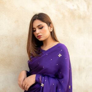 PURPLE SILK SAREE - Image 4
