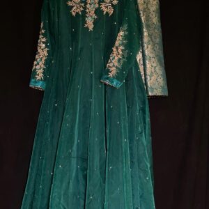DARK GREEN ORGANZA DRESS