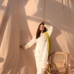 WHITE EMB DRESS