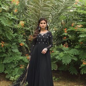 BLACK GEORGETTE PISHWAS
