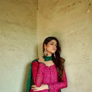 ZEBAISH E ZAMANA (PINK DRESS KAMDANI DUPATTA ) - Image 4