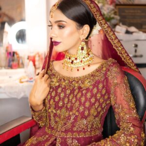 BURGUNDY BRIDAL DRESS