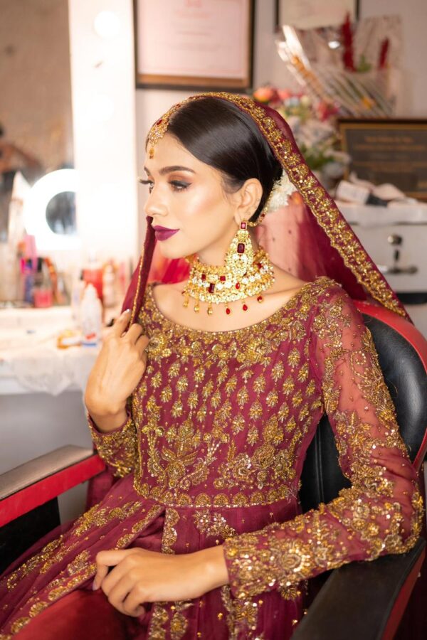BURGUNDY BRIDAL DRESS