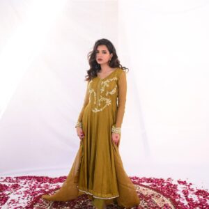 MEETHI EID'24 ( OLIVE GREEN PISHWAS )