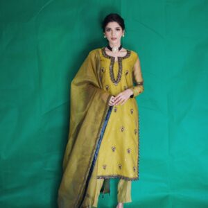 MUSTARD GREEN DRESS