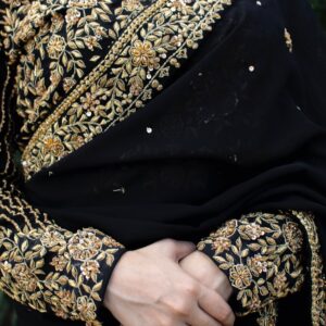 BLACK FESTIVE WEAR SAREE - Image 3
