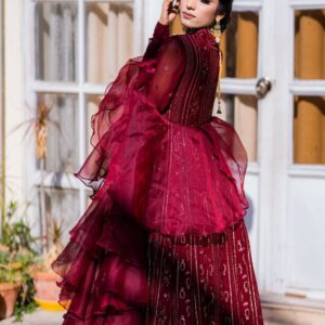 MAROON CHIKEN KARI DRESS - Image 2