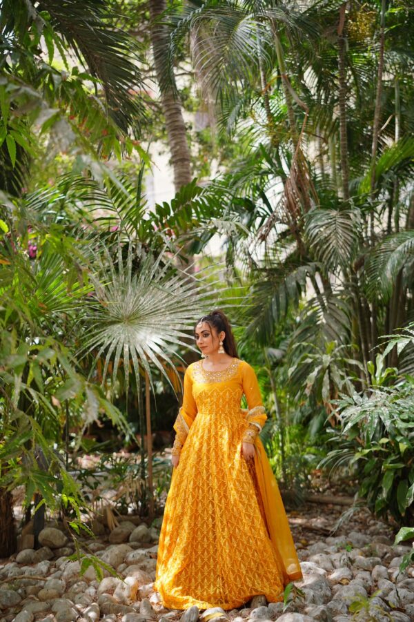ROSHAN ( YELLOW EMBRIODERED DRESS )