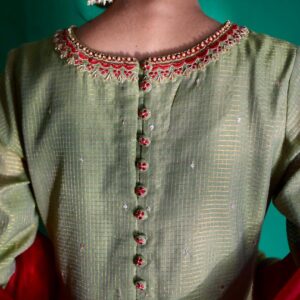 PARROT GREEN ANARKALI PISHWAS - Image 3