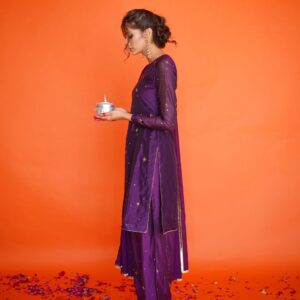 EID COLLECTIOM'23 ( PURPLE SHALWAR KAMEEZ ) - Image 2