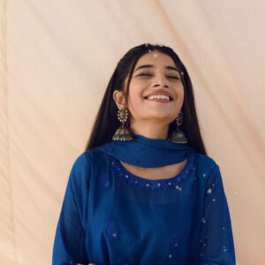 BLUE EMBRIODERED DRESS - Image 6