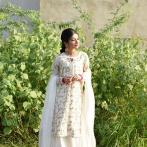 WHITE SEQUENCED DRESS