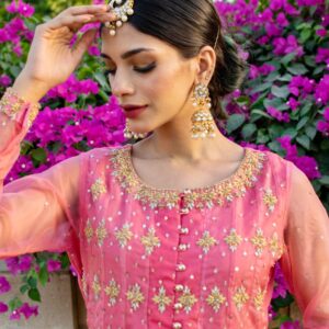 PINK HANDWORK DRESS - Image 4