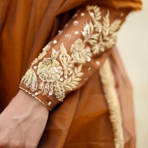 BROWN ORGANZA JAMWAAR PISHWAS - Image 8