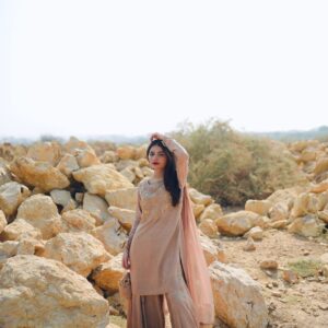 FAWN COTTON SILK DRESS