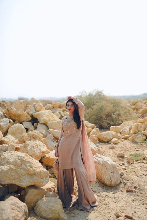 FAWN COTTON SILK DRESS