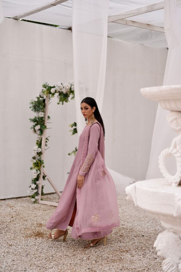 BAGHBAAN ( LILAC SIDE SLIT CUT DRESS)