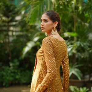ROSHAN ( MUSTARD SEQUINCED ANGRAKHA ) - Image 6