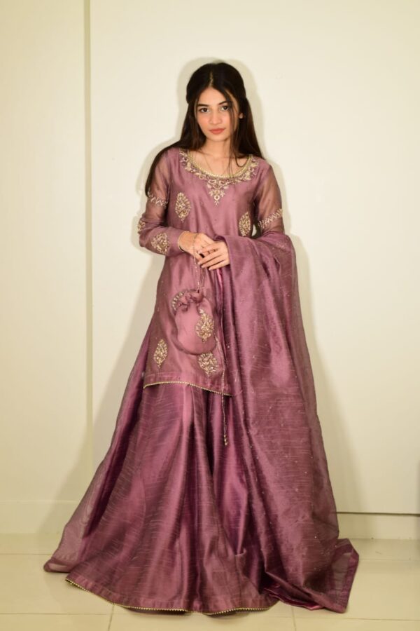 Lilac 2 leg sharara