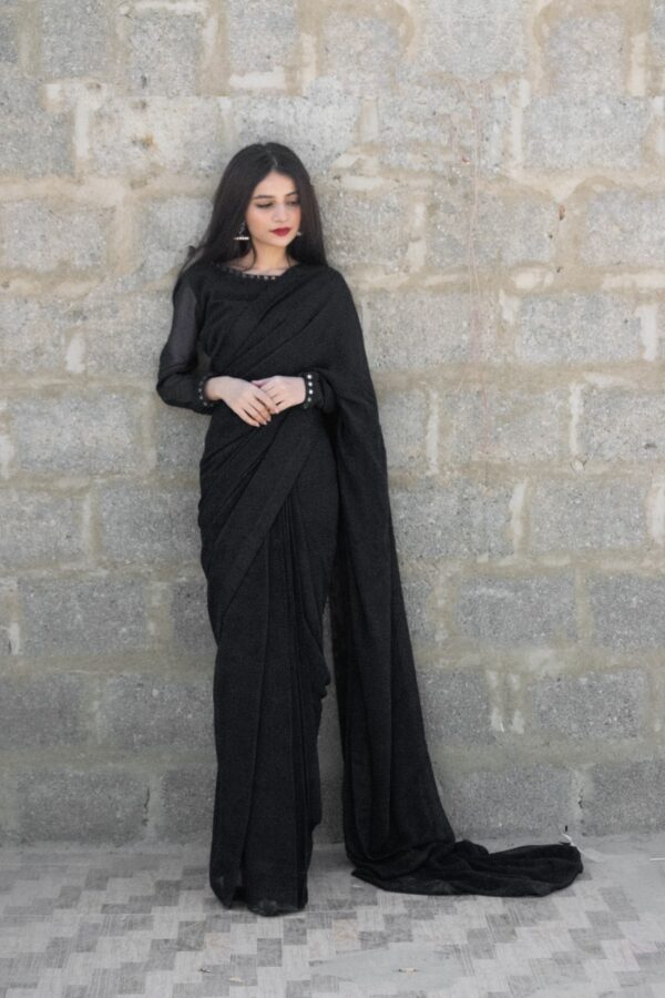 BLACK SHEESHA SAREE