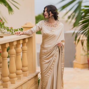 CREAMY SILK SAREE - Image 2