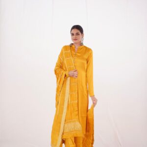 YELLOW SLK WEAVED DUPATTA