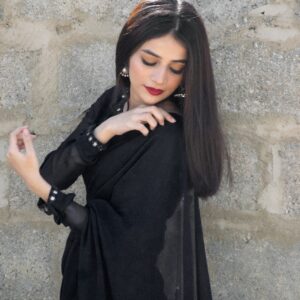 BLACK SHEESHA SAREE - Image 5