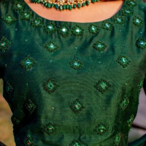 GREEN LEHANGA CHOLI - Image 3