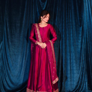 RAW SILK COLLECTION ‘25 HOT PINK DRESS - Image 2