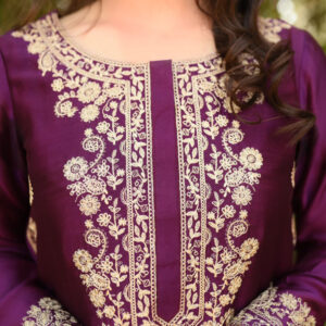VOILET SHEESHA SILK DRESS - Image 6