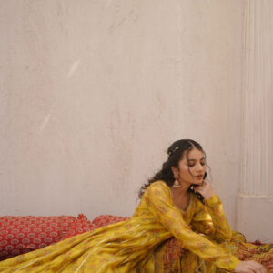 EID COLLECTION'25 ( FLORAL YELLOW DRESS ) - Image 3